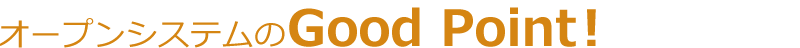 オープンシステムのGood Point！